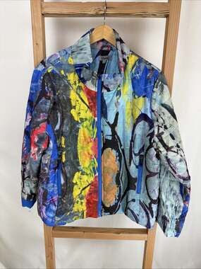 NWT Shana Muti Color 100 % Polyester Puffer Jacket #0964 Size Large